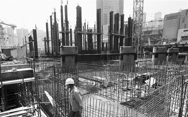 468米西部最高楼浇筑混凝土 2017年建成为重庆新地标