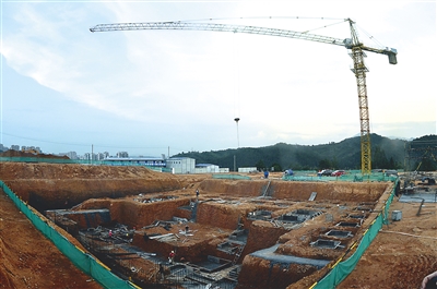 建阳区考亭书院建设项目工程加紧施工 总投资1.8亿元